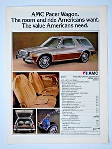 AMC Pacer Wagon 1978 anuncio impreso original vintage 8,5 x 11" - Imagen 1 de 2