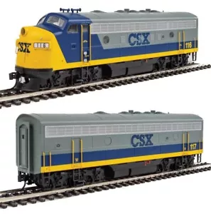 HO SCALE WALTHERS MAINLINE EMD F7 A/B SET CSX #116 & #117 DCC & SOUND 910-19950 - Picture 1 of 5