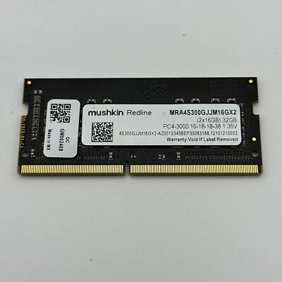 Mushkin 16GB (1x16GB) Redline Notebook – DDR4 (PC4-3000) - MRA4S300GJJM16GX2 - Image 1 of 4