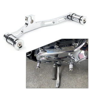 Geschlitzter vorn hinterer Schalthebel Chrom für Harley Dyna FXD mit Mid-Control - Bild 1 von 6