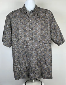  Tori Richard Button Front Hemd Herren XL Square Shape Design 100% Baumwolle - Bild 1 von 4