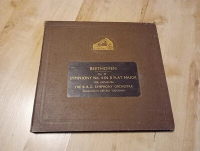 Rare Indian Toscanini Beethoven Symphony Op 60 No4 B Flat HMV DB8733/6 (4x78rpm) - Image 1 of 4