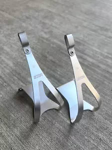 MKS Alloy NJS Road Pedal Toe Clips | Size L / Made in Japan / EXC - Picture 1 of 6