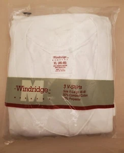 Vintage Windridge Mervyns 3 Pack V Neck T Shirts XL NOS Made In USA - Picture 1 of 3