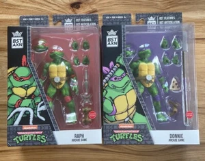 BST AXN Nickelodeon TMNT Gamestop Exclusive Arcade Game RAPH & DONNIE Lot of 2 - Picture 1 of 5