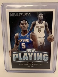 2020-21 Panini NBA Hoops Now Playing Immanuel Quickley Rookie RC New York Knicks