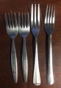 4 Stainless Forks Mixed Brand Lot of 4 Pieces KitchenGnu - Picture 1 of 11