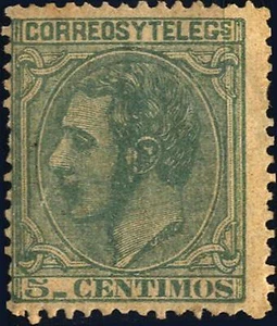 SPAGNA - 1879 - Effigie di Re Alfonso XII a sinistra - 20 cent. bruno - Imagen 1 de 1