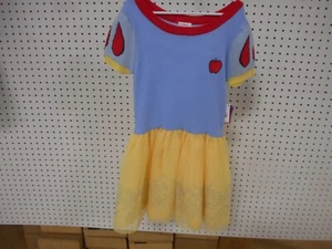 Disney Princess Girls Dress Tutu Size Small Blue Yellow 7 Dwarfs - Picture 1 of 6