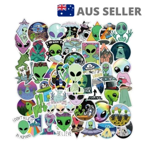 Alien UFO Assorted Stickers (Style B) | Pack of 50 | Christmas Gift - Picture 1 of 6