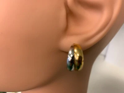 PENDIENTE CLIP ORO AMARILLO 18K/PLATINO Foto 1 de 4