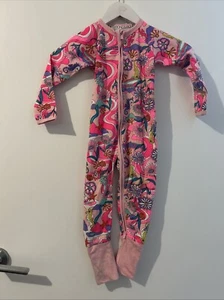 bonds zip wondersuit pink sea life sz 3 (H45 - Picture 1 of 12