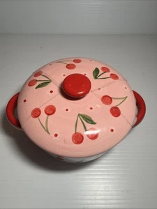 Potter’s Studio 6” Cherry Baking Design Bowl Microwave,Dishwasher And Oven Safe - Picture 1 of 9
