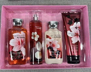 Juego de regalo de flor de cerezo japonés Bath and Body Works tamaño completo 4 piezas nuevo - Imagen 1 de 6