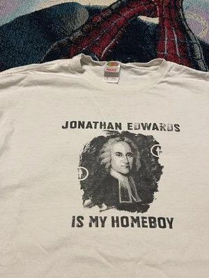 Camisa De Colección Y2K Yale Jonathan Edwards Centro Divertida Para Hombre XL Blanca Universidad  Foto 1 de 4