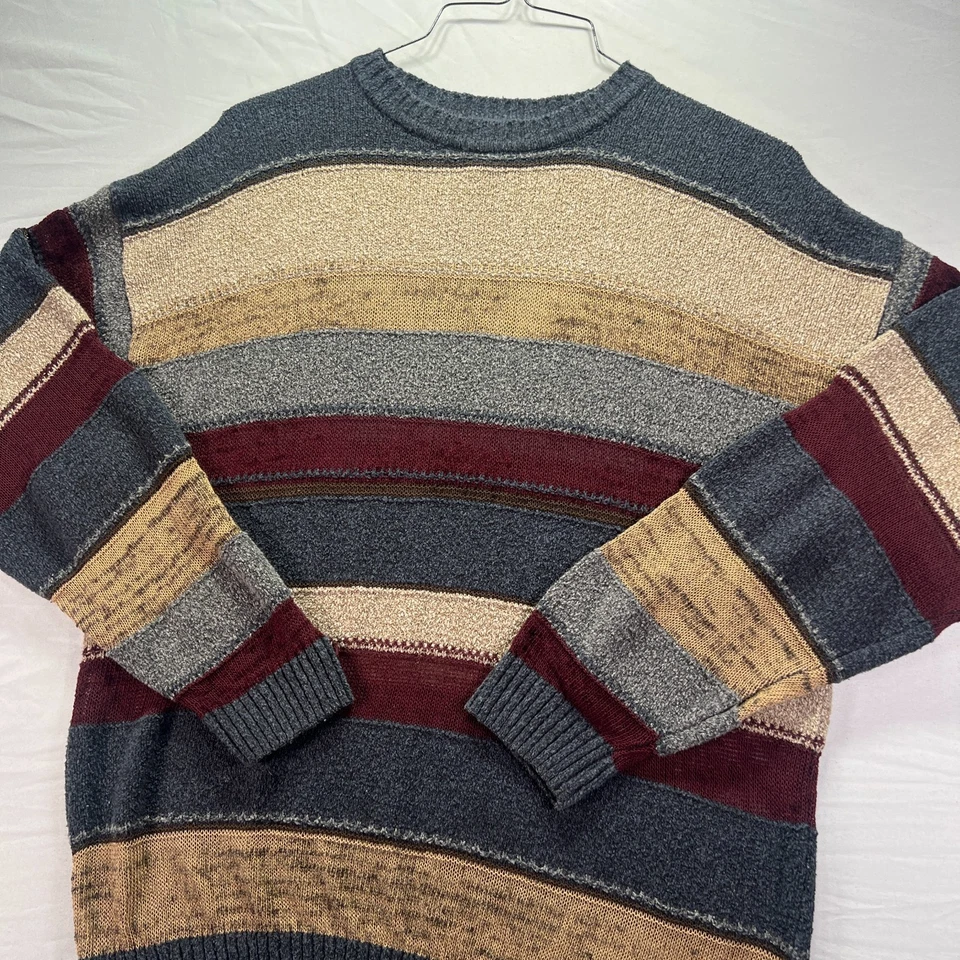 Suéter Dockers Grandpa Para Hombre Mediano Multicolor Rayas Acrílico Tejido Delgado Transparente Foto 1 de 4