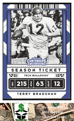 2020 Panini Contenders Draft Picks #94 Terry Bradshaw - Louisiana Tech Bulldogs - Image 1 of 2