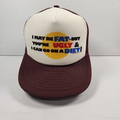 De colección Comedia I May Be Fat But You're Ugly Malla Camionero Snapback Sombrero Papá Foto 1 de 4