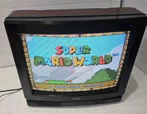 1989 Vintage RCA CRT Retro Wood Grain Gaming TV  20” Gamer Tube +Remote TESTED  - Picture 1 of 23