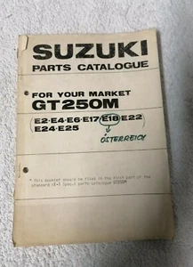 Suzuki GT 250 M Parts Catalogue in englischer Sprache ca. 40 Doppelseiten - Picture 1 of 5