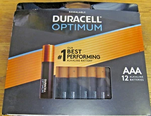 BATTERIE DURACELL OPTIMUM AAA NUOVE SIGILLATE IN FABBRICA CONFEZIONE DA 12 - 12 PEZZI SPEDIZIONE GRATUITA - Foto 1 di 2