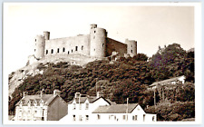 Harlech castle, houses, Machynlleth, England (1960s) Vintage 8" x 5" B&W photo