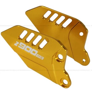 Kawasaki Z900RS Riders Footrest Heel Guards Foot Peg Boot 2017-2025 in Gold - Picture 1 of 2