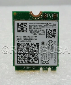 Lenovo Dual Wireless-AC 7260 7260NGW abgn+ac Bluetooth PCIe NGFF 04X6007 - Afbeelding 1 van 1