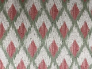 Tapicería ciega cortina enrejado verde lino rosa óxido 280 cm de ancho - Imagen 1 de 8