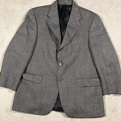 Ralph Lauren Traje Espiga Chaqueta Para Hombres 44R Regular Negro Blanco Formal Boda Foto 1 de 4