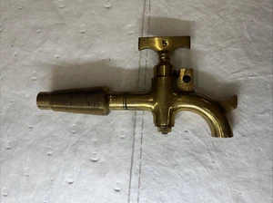 Vintage Antique Solid Brass Barrel Bung Spigot Keg Tap 5 LOCKABLE Breweriana - Picture 1 of 5