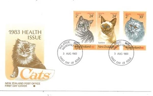 NEW ZEALAND F.D.C. 3/8/1983 SG1320a-22 HEALTH STAMPS CATS - Picture 1 of 2