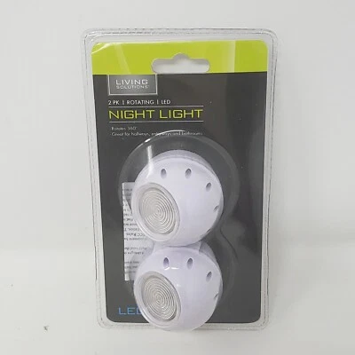 Conjunto de luz noturna LED 2 peças cabeça giratória 360 graus com sensor de luz - Imagem 1 de 4