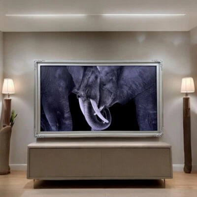 32, 43, 50, 55 дюймов Богато украшенная рамка для телевизора Samsung The Frame, отделка Antique Silver - Изображение 1 из 4