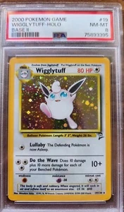 Wigglytuff Holo 19/130 PSA 8 Graded Base Set 2 Holo Rare Pokemon Card 2000 - Picture 1 of 2