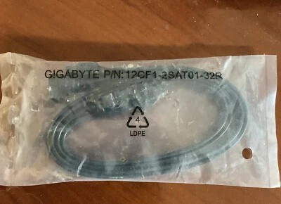 Gigabyte SATA 3 6Gb/s Cable 12CF1-2SAT01-32R Black NEW - Image 1 of 4