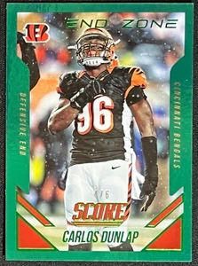 2015 Score Carlos Dunlap Emerald End Zone Bengals #4/6 - Picture 1 of 2