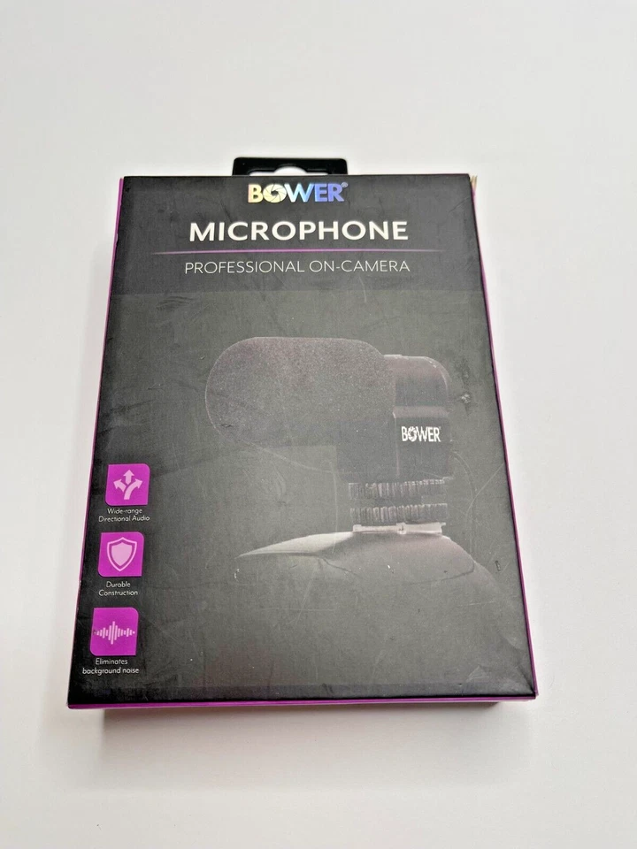 Bower MIC200 Professional On-Camera Electret Condenser Microphone For DSLR New - Image 1 of 1