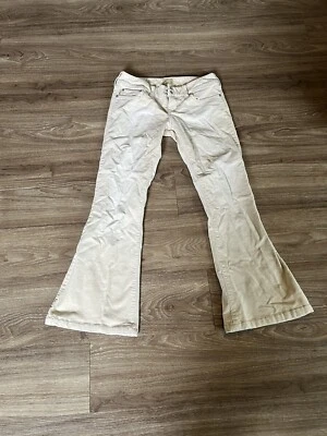 Pantalones de mezclilla Abercrombie And Fitch para niñas de pana talla 4 pierna acampanada color tostado Foto 1 de 4