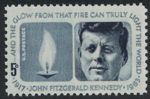 1964 John F. Kennedy 5 cents stamp Scott#1246 Age 58 years old Bid now son Today