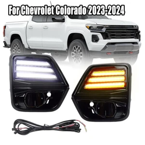 Dynamic LED DRL Daytime Running Light Turn Signal Lamp For Chevy Colorado 23-24 - Picture 1 of 15