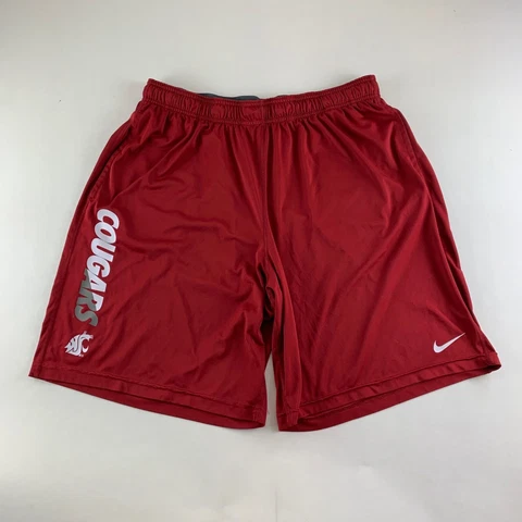 Washington State Cougars NCAA Red Nike Dri Fit Athletic Shorts Mens 2XL XXL Cover