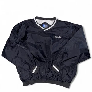 Vintage 90s Coca-Cola Embroidered Black Windreaker Pullover - Size Large - Bild 1 von 3
