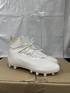 Botines de fútbol Under Armor Highlight MC 2.0 para hombre EE. UU. 8,5 blancos plateados EBS627 - Imagen 1 de 6