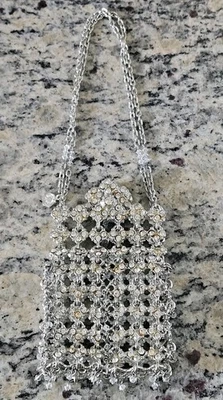 DECLARAÇÃO DECO CLARA KASAVINA STUDIO VICTORIAN METAL CRISTAL BOLSA DE NOITE EMBREAGEM - Imagem 1 de 4