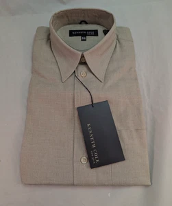 Camisa Kenneth Cole New York Para Hombre Marrón Botón Manga Larga 15 1/2 34-35 Nueva - Imagen 1 de 6