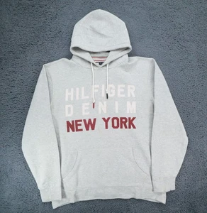 Tommy Hilfiger Hombres Sudadera con Capucha Calce Regular XLarge Pullover Deporte, Gris - Imagen 1 de 7