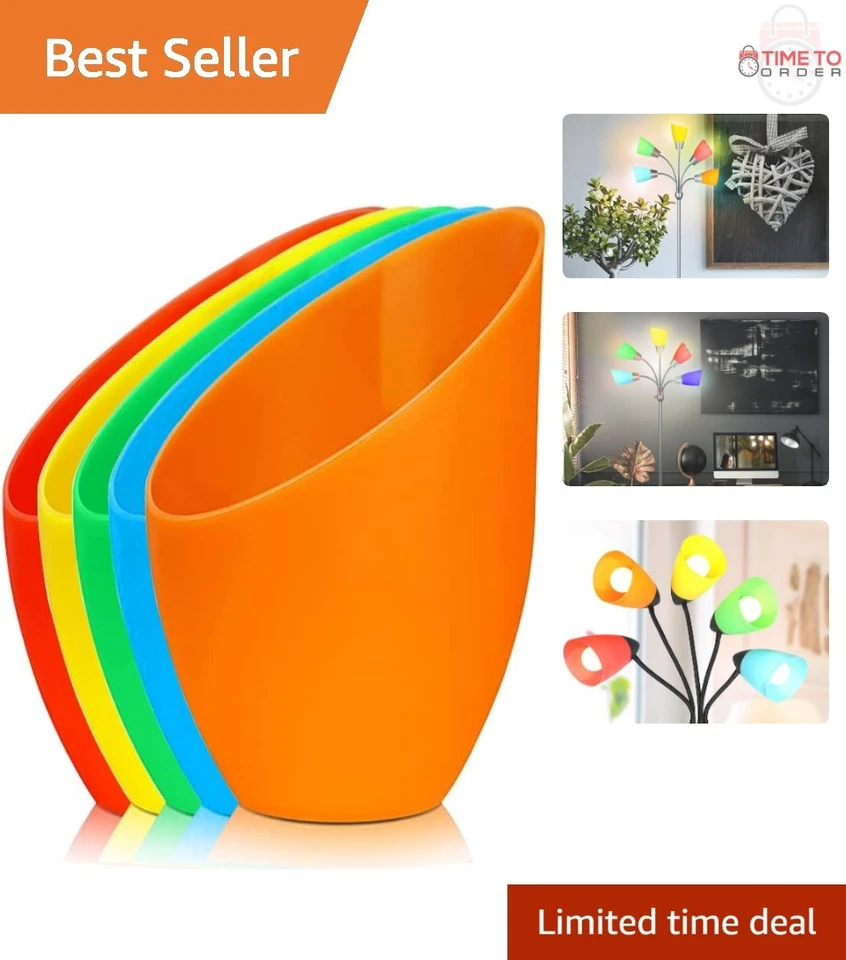 Paquete de 5 pantallas de lámpara de plástico de 5,7 pulgadas de alto 4,1 pulgadas de diámetro de repuesto para LED Foto 1 de 4