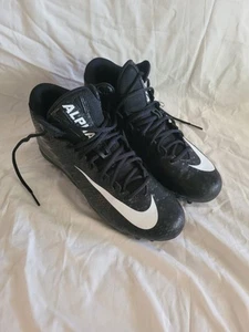NIKE Alpha Menace Cleats Football Baseball Mens Size 10 Varsity Mid Black 2018 - Picture 1 of 3
