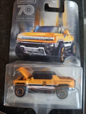 Matchbox 2023 70th Anniversary 2022 Hummer EV Special Edition Matte Orange 1:64 - Image 1 of 2